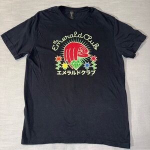 MEN'S T-SHIRT SIZE M SONIC THE HEDGEHOG EMERALD CLUB KNUCKLES BLACK